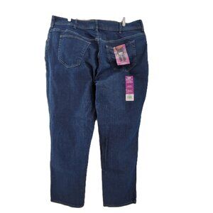 NEW Lee Riders Jeans Women's Plus 24M Blue Denim Relaxed Straight 130273 NWT